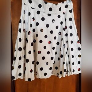 Stitch shoppe loungefly Minnie mouse polka dot skirt large